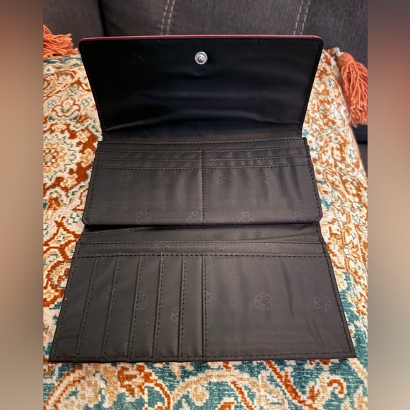 NWOT: Nordstrom Large Red Leather Multi-Compartment Wallet - Picture 3 of 8